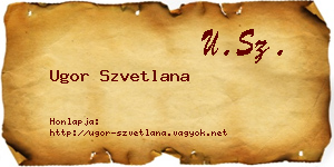 Ugor Szvetlana névjegykártya
